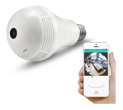 Camara Lampara Led Ip  Wifi Ap Hd Domo 360 Espia Graba