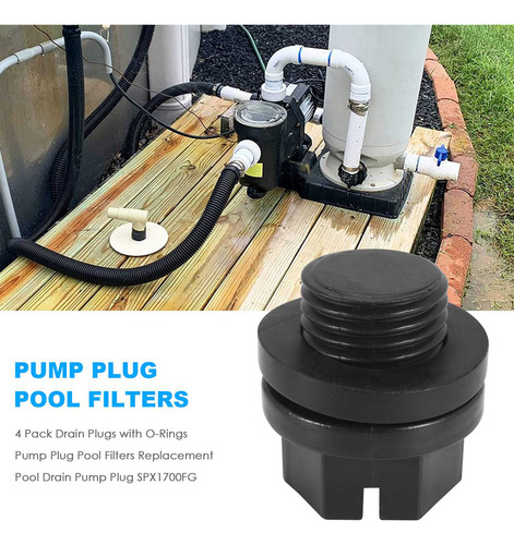 Paquete De 4 Tapones De Desagüe Con Juntas Tóricas, Tapón De
