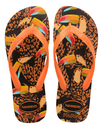 Chinelo Havaianas Farm Tucano Onça