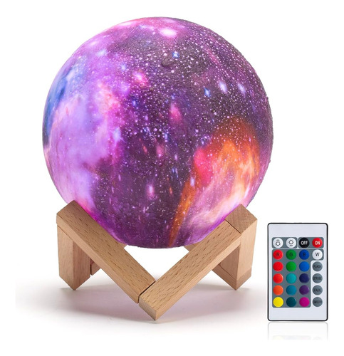 Brucepitt Moon Lamp Galaxy Lamp 16 Colores 3d Led Luz Noctur