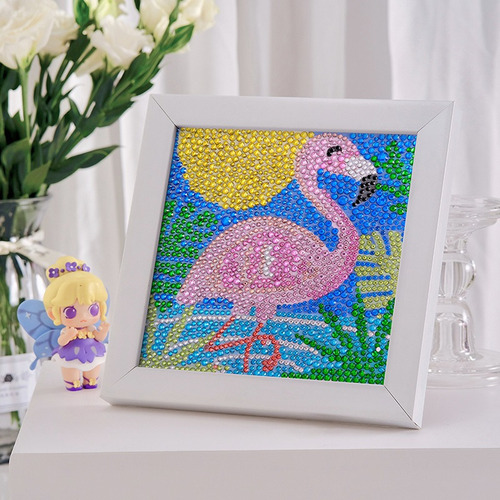 Kits De Pintura Por Diamantes Para Niños Animales 5d 2pz Diy