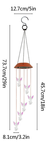 New Campanas De Viento Led Solares Que Cambian De Color En -