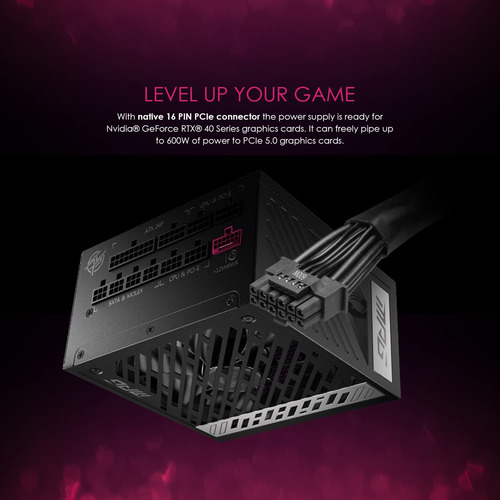 Power Supply Msi Mpg A1000g Pcie 5 & Atx 3.0 1000w 80 Plus G