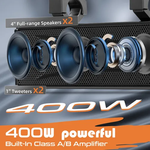 Barra De Sonido Utv Purevox, 43 Cm, 4 Altavoces, Bluetooth A