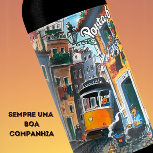 Vinho Português Porta 6 Tinto 750ml Kit 12 Unidades