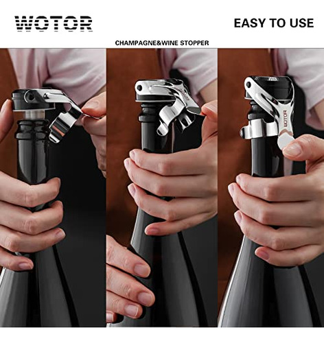 Tapones Para Botellas De Champán Y Vino De Acero Inoxidable