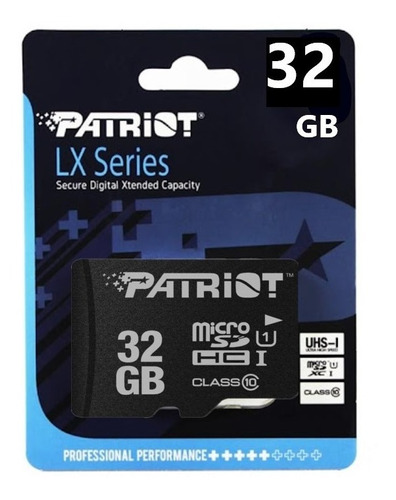 Memoria Micro Sd Patriot 32gb Lx Series Sin Adapt/ Clase 10