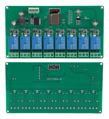 Placa Esp8266 Del Módulo De Relé Wifi P De 8 Canales
