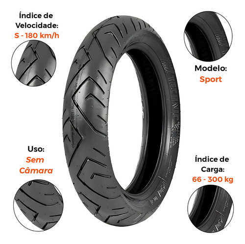Par Pneu Fazer Fz15 100-80-17 + 140-70-17