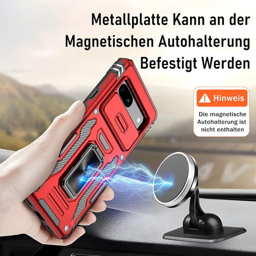 Funda Uso Rudo Cámara Para Google Pixel 7a Carcasa+mica Rojo Google Pixel 7a