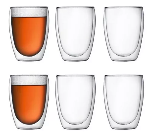 Vaso Doble Pared 350 Ml - Pack De 4 Unidades