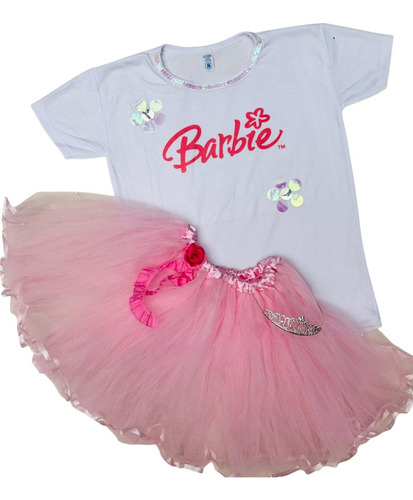 Disfraz Disney Niñas Oferta Únicos Talles Lets Play Desing Rosa Barbie Tutu Brillos Con Raso 2 A 4