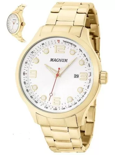 Relógio Magnum Masculino Dourado Analógico MA32934U Magnum