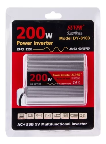 Conversor Inversor De Corriente 12v A 220v X 200w Para Auto