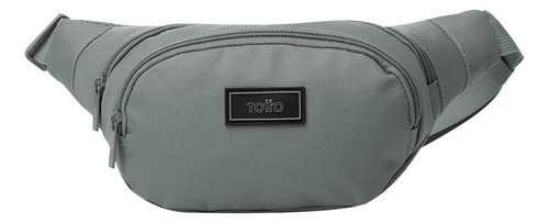 Totto Cangurera Con Doble Bolsillo Pompetto Gris Oscuro Lisa
