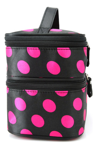 Bolsa Portátil Con Estampado De Puntos Para Mujer, Doble Cap
