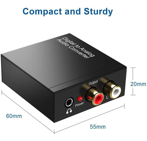 192 Khz De Audio Digital A Analógico Dac Spdif Óptico A L