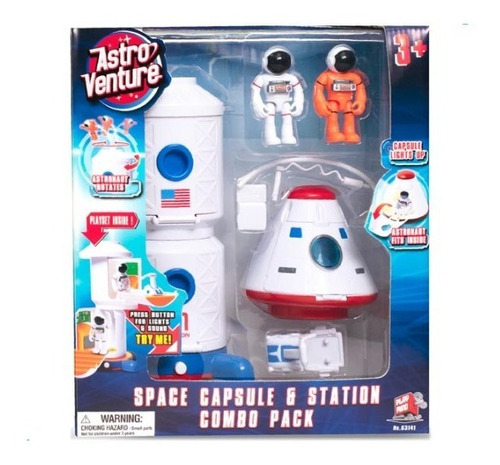 Astro Venture Space Capsule & Station Combo Pack Personaje Astronauta