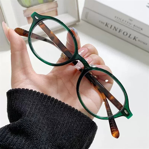 Glasses Oval Frame Anti-blue Glasses Glasses Girls Eye