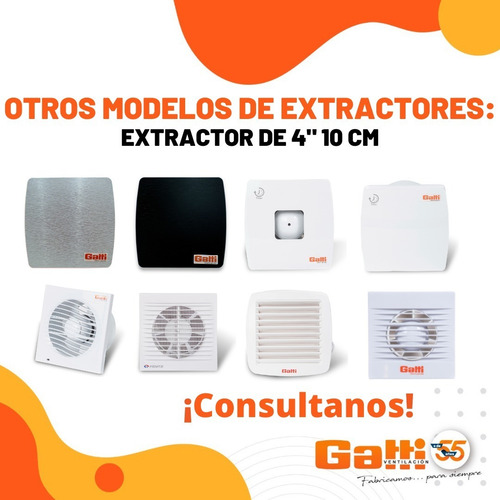 Extractor De Aire Baño 4 10 Cm Línea Eonómica Gatti Vent.