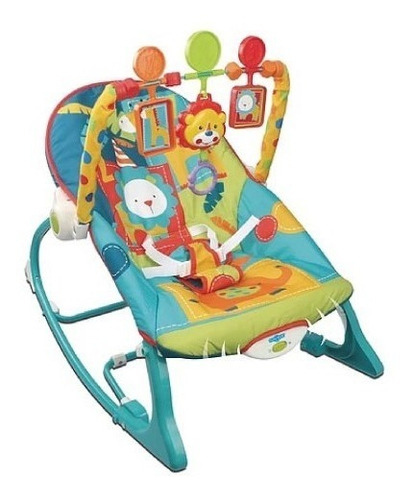 Silla mecedora para bebé Funny Smile FS 8615 celeste