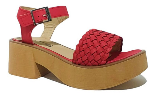 Imagen 4 de 4 de Sandalias Cuero Marie Red