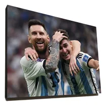 Comprar Cuadros Messi Y Julian Alvarez Argentina Mundial River 30x40
