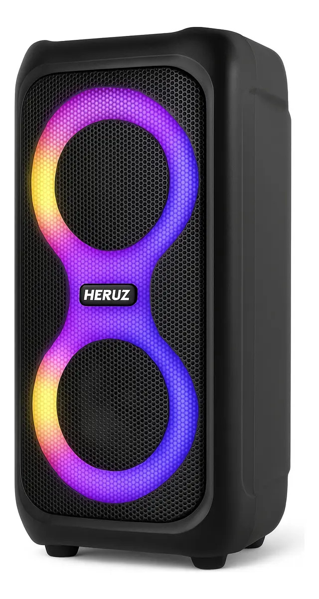 Caixa de Som Bluetooth Caixinha Grande 2 Altos Falantes 10w-hz 5.0 Boombox Com Radio Fm E Entrada Usb Pendrive