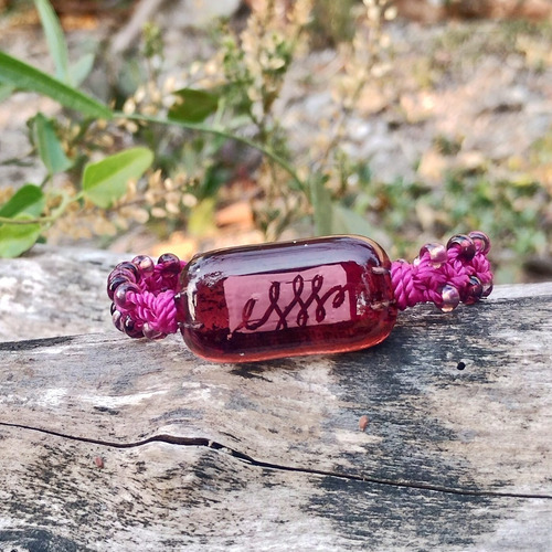 Imagen 7 de 8 de Pulsera Tejida Chaquiron Morado Liz