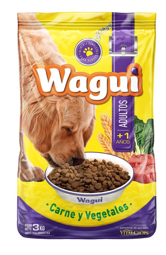 Imagen 1 de 4 de Alimento Wagui Para Perros Adultos  X 3 Kg 