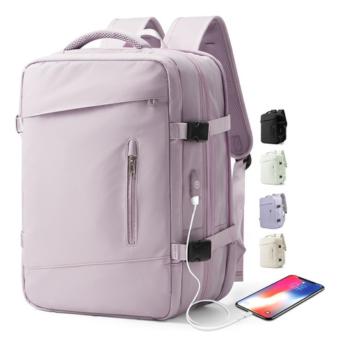 Mochila De Viaje De Gran Capacidad De Impermeable, Mochila Para Laptop Multifuncional Tiktok Equipaje Con Puerto De Carga Usb Para Hombre Mujere