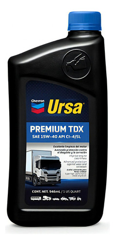 Óleo de motor Ursa mineral 15W-40 para caminhões e ônibus