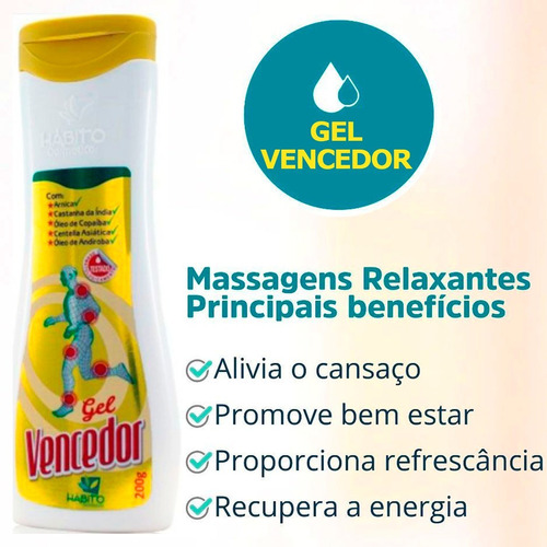 Gel Massageador Vencedor Relaxamento Alivia Cansaço Dolorido