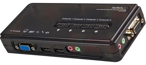 Juego Switch Kvm Startech 4 Puertos Vga 2x Usb 2.0 4x 3.5 /v