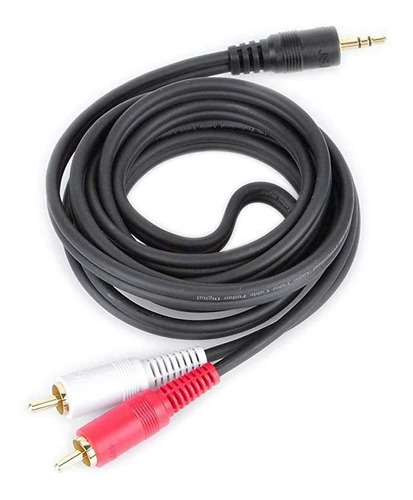 Httx Chapado En Oro De 3,5 Mm A 2rca Male Stereo Audio Cable