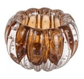 Cachepot De Cristal Murano Liceu Pp - Garnet Garnet