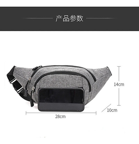 Bandolera Deportiva Para Hombre, Riñonera Multifuncional, Gr