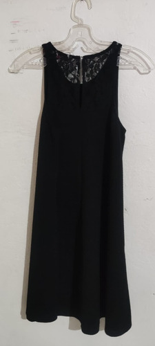 Vestido Negro S Chico Encaje Mujer Corto 