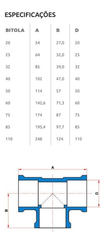 Tee Soldável 40mm - Tigre (10 Peças)
