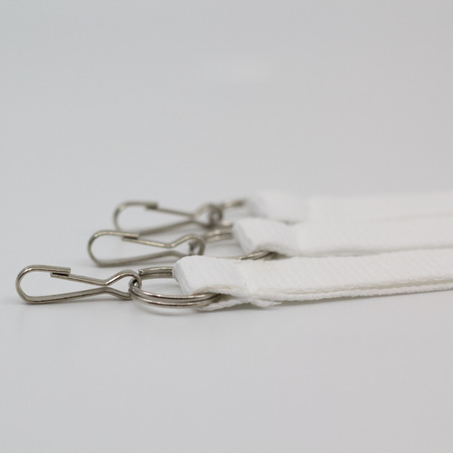 Imagen 3 de 7 de Cintas Lanyards Blancas Para Sublimar 20mm Eventos Con Mosqueton Simple X 100u
