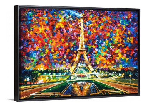 Cuadros Canvas Con Marco Flotante Arte De Leonid Afremov Color Paris Of My Dreams