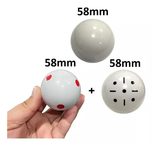 Bola de Treino Six Red Points 54mm aprenda efeitos sinuca bilhar