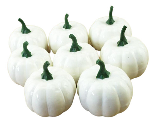 5 X 8 Uds. De Calabazas Artificiales Blancas, Manualidades