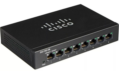 Switch Cisco Sg110d-08 Gigabit 8 Puertos 10/100/1000 Mbps