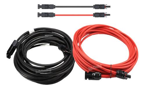 14metros  1par Cable Fotovoltaico #10 Con 2par Conector Mc4
