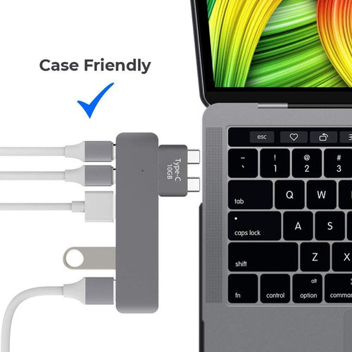 Extensor Corto Usb Dual Tipo-c Adaptador De Extensión Macho