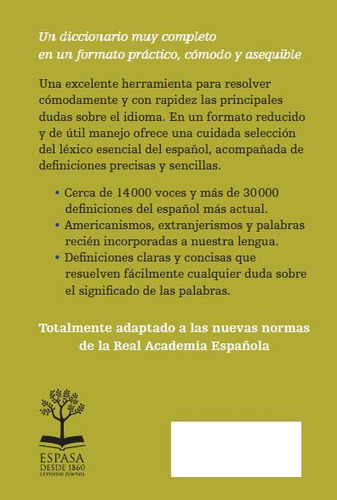 Diccionario De La Lengua Espaãâ±ola Mini, De Espasa Calpe. Editorial Espasa, Tapa Blanda En Español