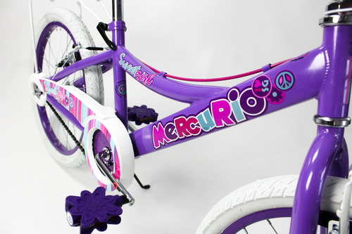 Bicicleta Infantil Sweet Girl 20´´ Blanco 1v. Color Púrpura Tamaño del cuadro Chico