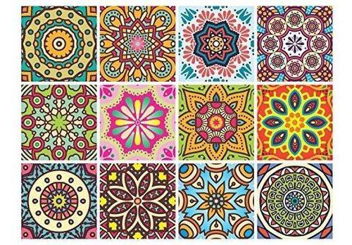 Mandala  Paquete De Pegatinas Decorativas De 24 X 6 Pul...