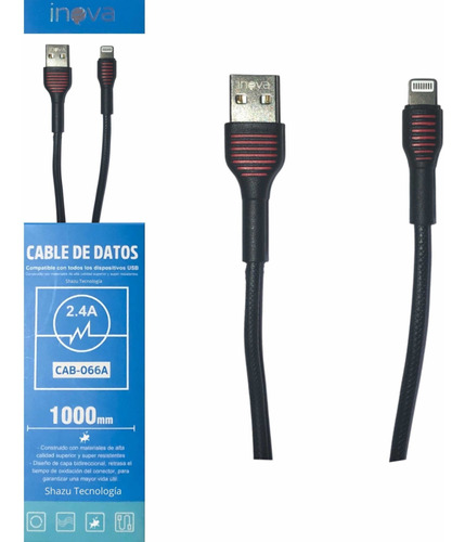 Cable Usb Para iPhone Inova 